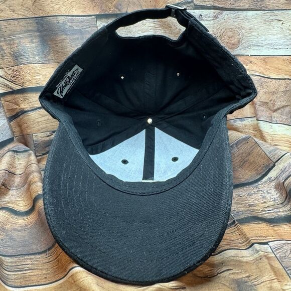 SAGE RIDER Hat Cap Black Adjustable Strapback Golf Sun Logo - Picture 6 of 7